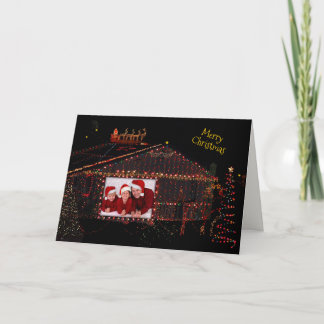 Christmas Lights Holiday Card with your photo