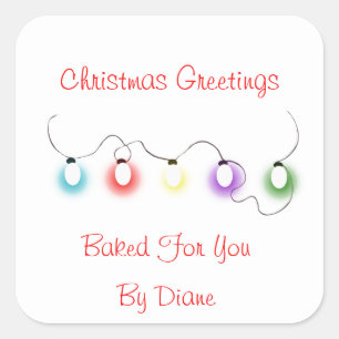 Christmas Lights Holiday Labels