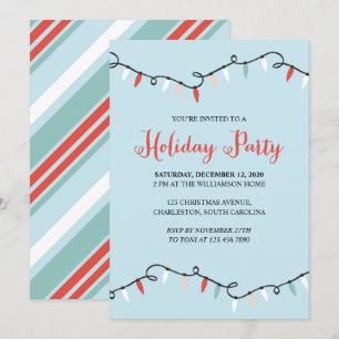 Christmas Lights Holiday Party Invitation