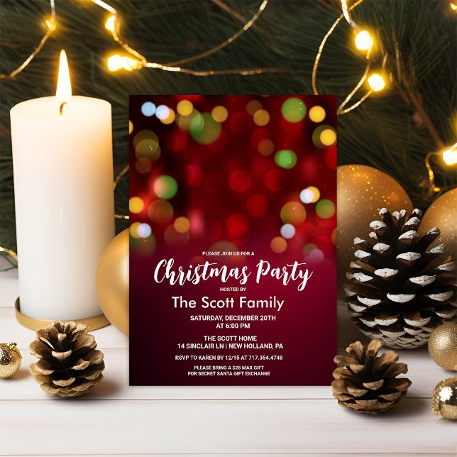 Christmas  Lights Holiday Party Invitation (Creator Uploaded)