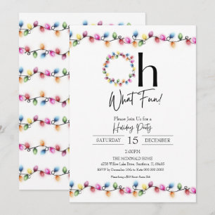 Christmas Lights Holiday Party Invitation