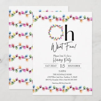 Christmas Lights Holiday Party Invitation