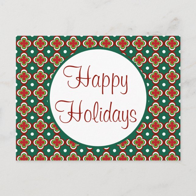 Christmas Lights Holiday Postcard (Front)