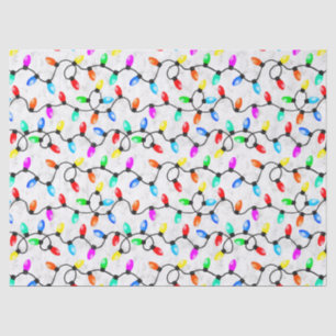 Christmas Lights In The Snow Tissue Paper