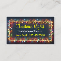 Christmas Lights Installation Business Cards