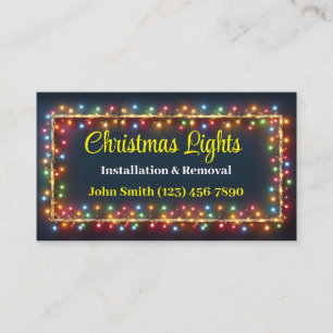 Christmas Lights Installation Business Cards