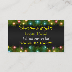 Christmas Lights Installation Business Cards
