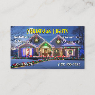 Christmas Lights Installation Business Cards