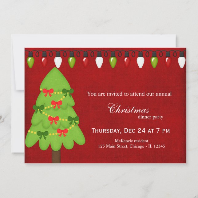 Christmas Lights Invitation (Front)