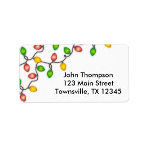 Christmas Lights Label