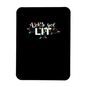 Christmas Lights Let's Get Lit Gift Classic Magnet