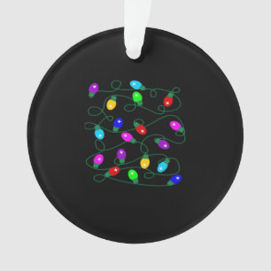 Christmas Lights -Let's Get Lit Lights- Merry & Br Ornament