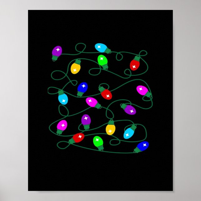 Christmas Lights -Let's Get Lit Lights- Merry & Br Poster (Front)