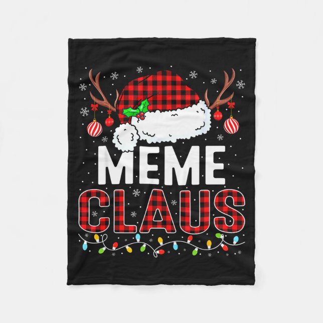Christmas Lights Meme Claus Family Matching Xmas P Fleece Blanket (Front)