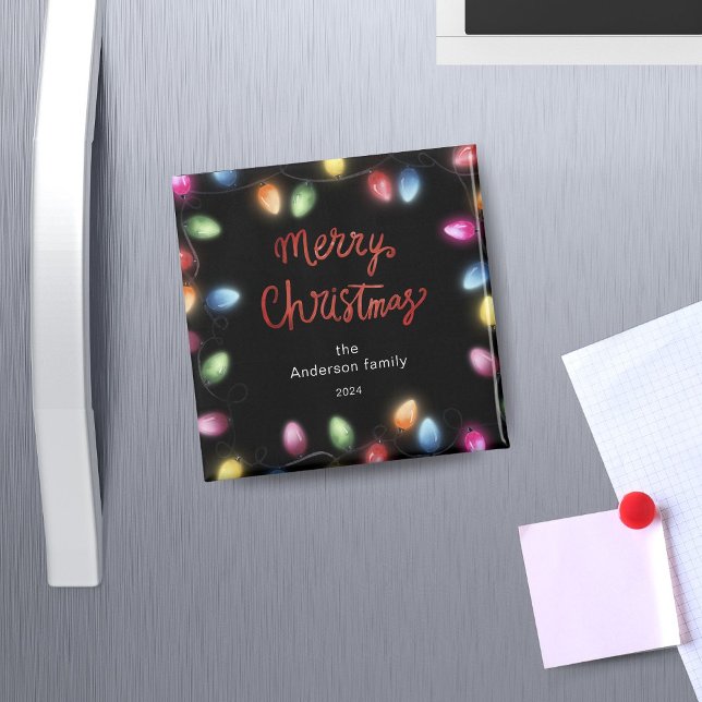 Christmas Lights Merry Christmas Magnet (Creator Uploaded)