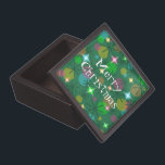 Christmas Lights Merry Christmas premium gift box<br><div class="desc">A fun,  festive,  retro look design inspired by rainbow-coloured fairy lights on a christmas tree. Premium gift box with a green,  blue,  pink,  yellow orange and green customisable design for you to personalise with your own text,  pictures and ideas. Created using digital techniques by jess perry.</div>