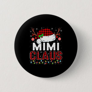 Christmas Lights Mimi Claus Family Matching Xmas P 6 Cm Round Badge