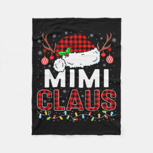 Christmas Lights Mimi Claus Family Matching Xmas P Fleece Blanket
