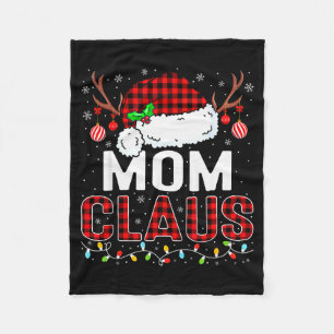 Christmas Lights Mom Claus Family Matching Xmas Pa Fleece Blanket