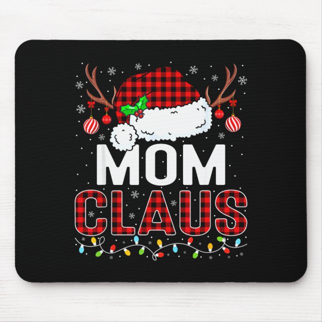 Christmas Lights Mom Claus Family Matching Xmas Pa Mouse Mat (Front)