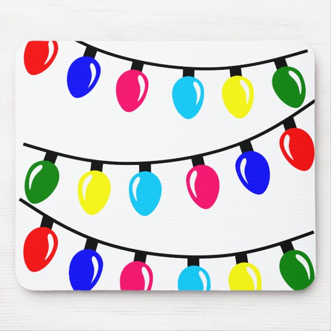 Christmas Lights Mouse Mat (Front)