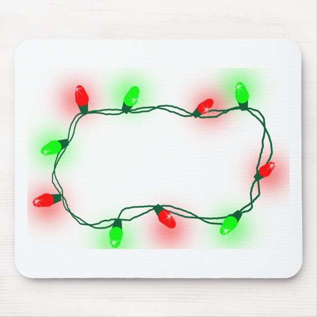 Christmas Lights Mouse Mat (Front)