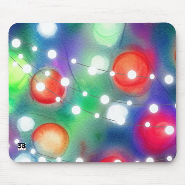 Christmas Lights Mouse Mat (Front)
