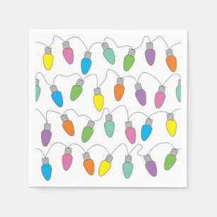 Christmas lights napkin