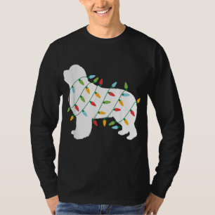 Christmas Lights Newfoundland Dog Lovers T-Shirt