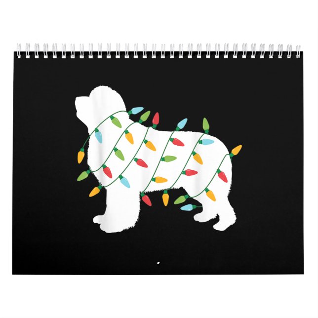 Christmas lights newfoundland  gifts | dog lovers calendar (Cover)