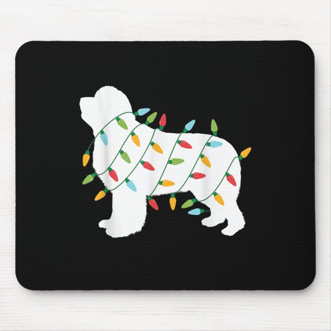 Christmas lights newfoundland  gifts | dog lovers mouse mat (Front)