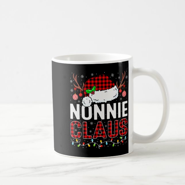 Christmas Lights Nonnie Claus Family Matching Xmas Coffee Mug (Right)