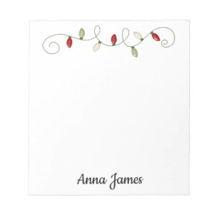 Christmas Lights Notepad