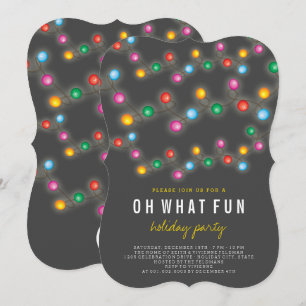 Christmas Lights Oh What Fun Holiday Party Invite