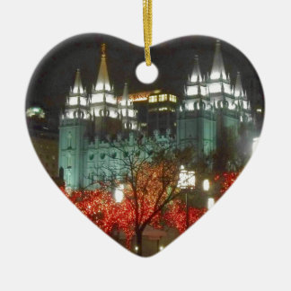 Christmas Lights On Temple Square Ceramic Tree Decoration