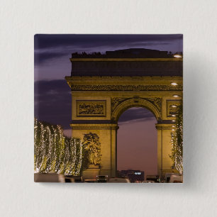 Christmas Lights on the Champs Elysees 15 Cm Square Badge