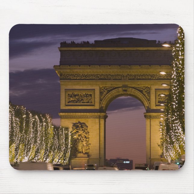 Christmas Lights on the Champs Elysees Mouse Mat (Front)