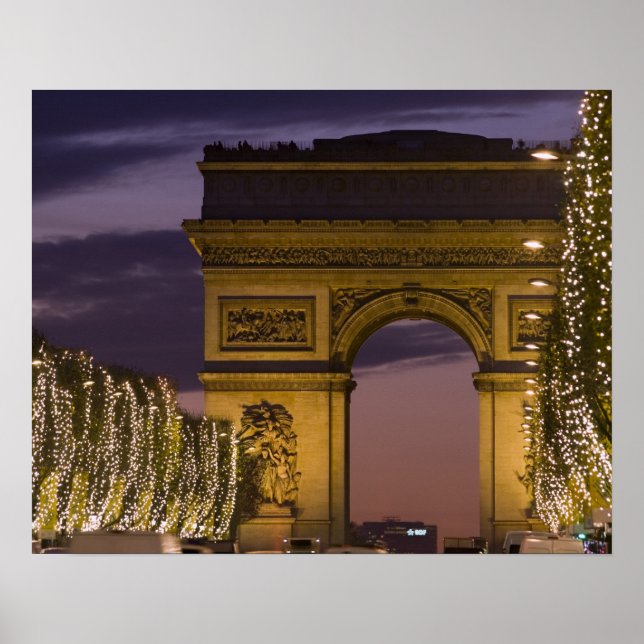 Christmas Lights on the Champs Elysees Poster (Front)