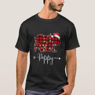 Christmas Lights Pajama Matching Red Plaid Poppy B T-Shirt