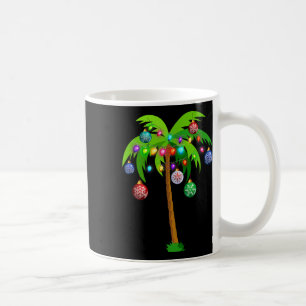Christmas Lights Palm Tree Fun Hawaii Beach Tropic Coffee Mug