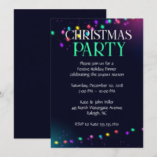 Christmas Lights Party Invitation