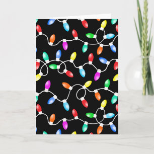 Christmas Lights Pattern Holiday Card