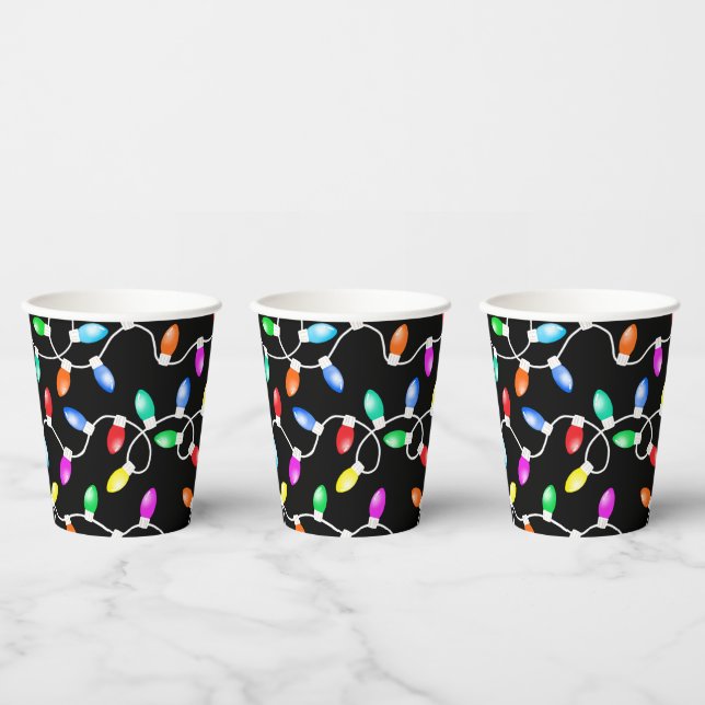 Christmas Lights Pattern Paper Cups (Multi)