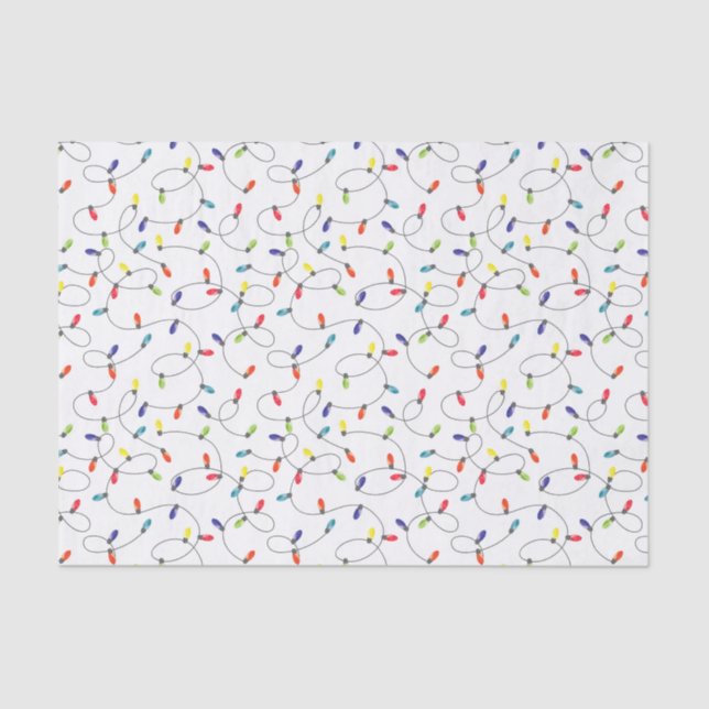 Christmas Lights Pattern Tissue Paper (Front)