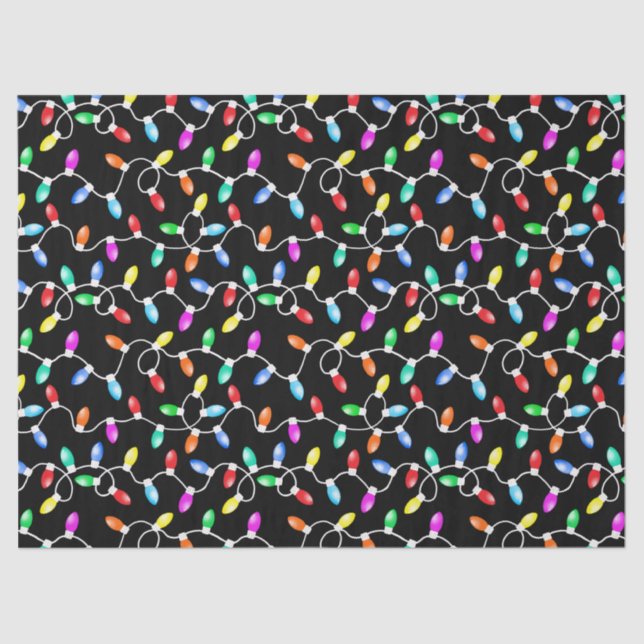 Christmas Lights Pattern Tissue Paper (Front)