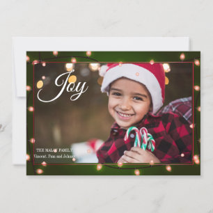 Christmas Lights Photo Frame Holiday Card
