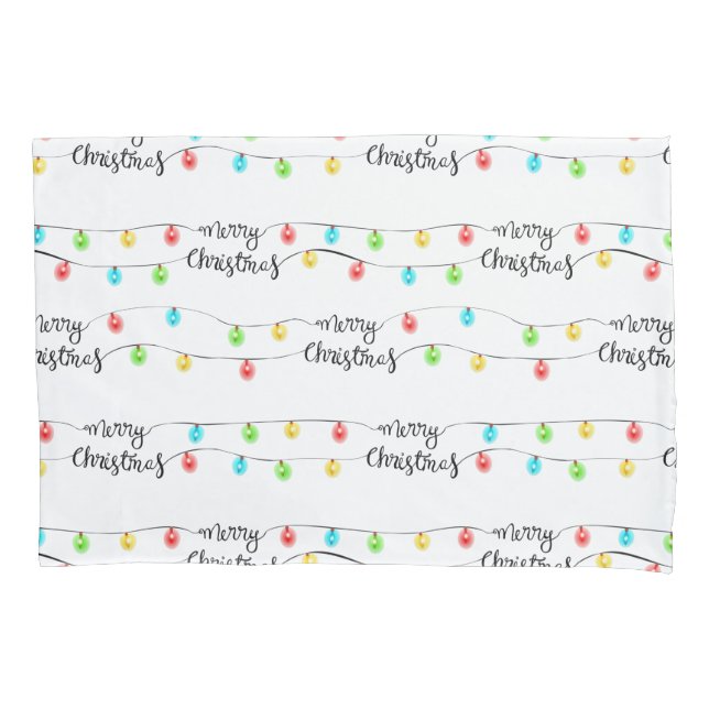 Christmas Lights Pillowcase (Front)