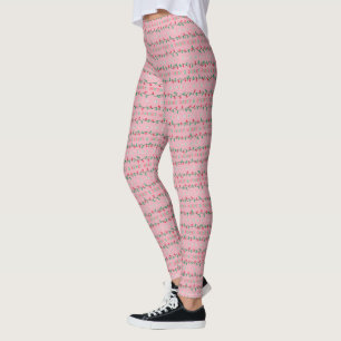 Christmas Lights Pink  Leggings