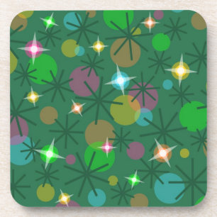 Christmas Lights plastic coaster