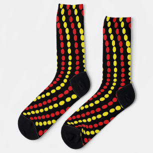 Christmas Lights Red and Yellow Colours Socks